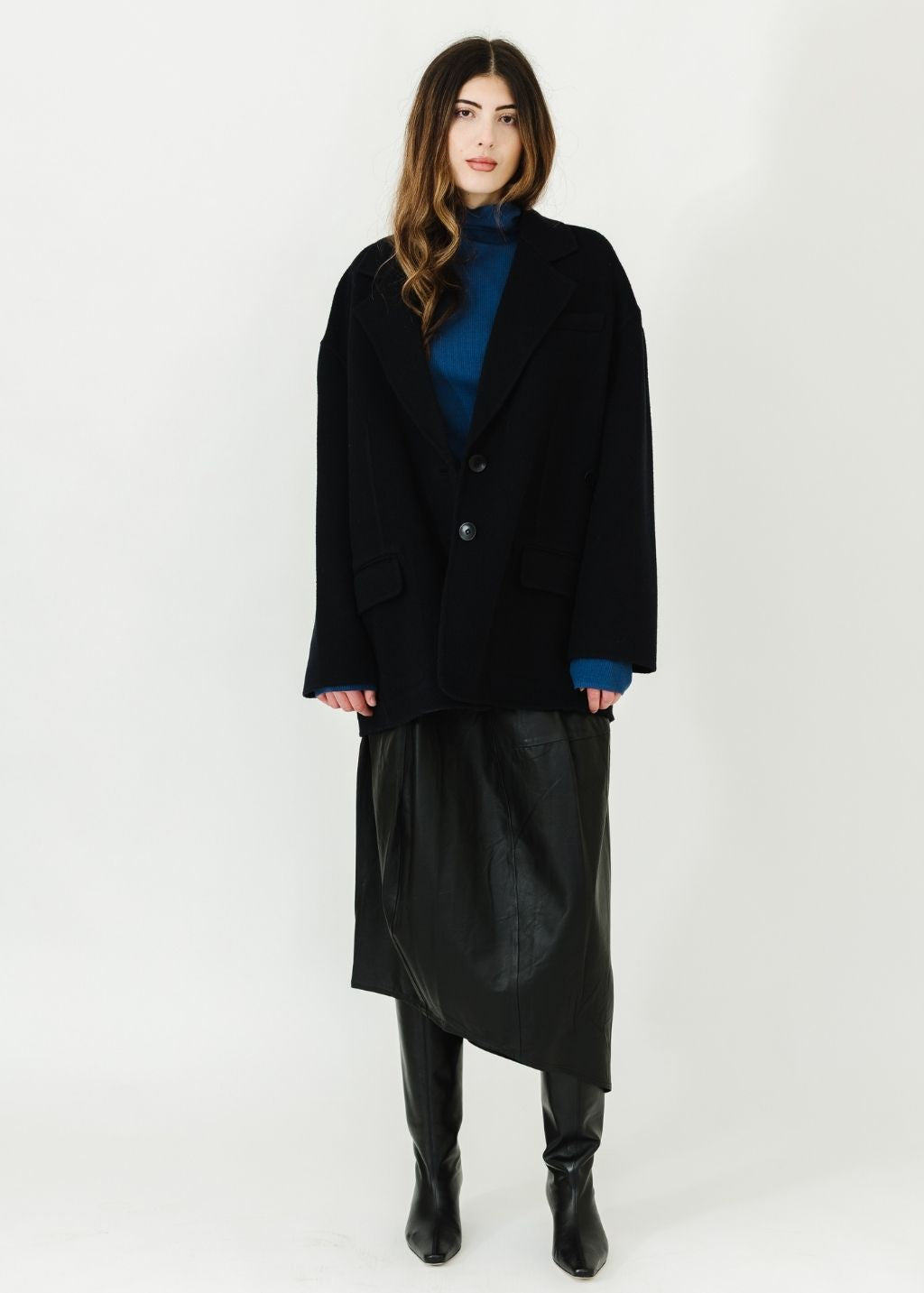 Tibi Luxe Double Faced Wool Angora Liam Blazer | Shop Tula