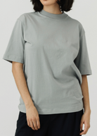 Tibi Mock Neck in Pumice Grey | Shop Tula