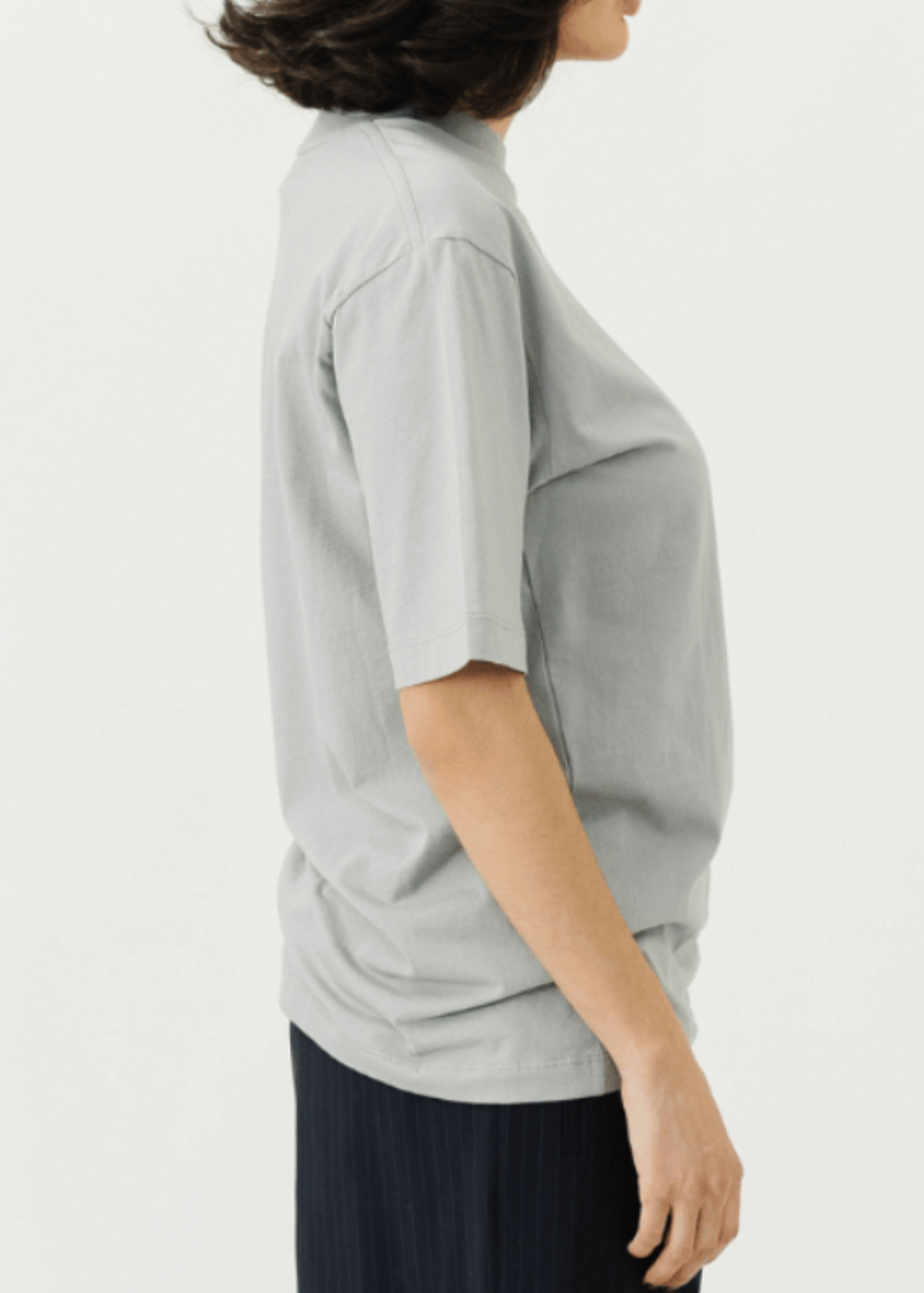 Tibi Mock Neck in Pumice Grey | Shop Tula