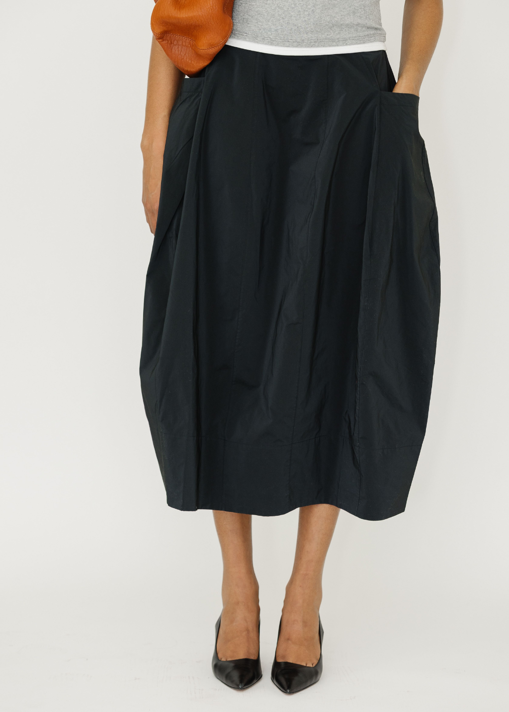 Tibi Nylon Lantern Skirt | Shop Tula