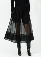 Tibi Organza Full Skirt in Black | Shop Tula