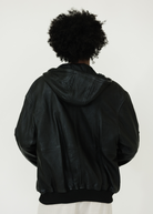 Tibi Pebbled Leather Zip Up Hoodie Jacket | Shop Tula