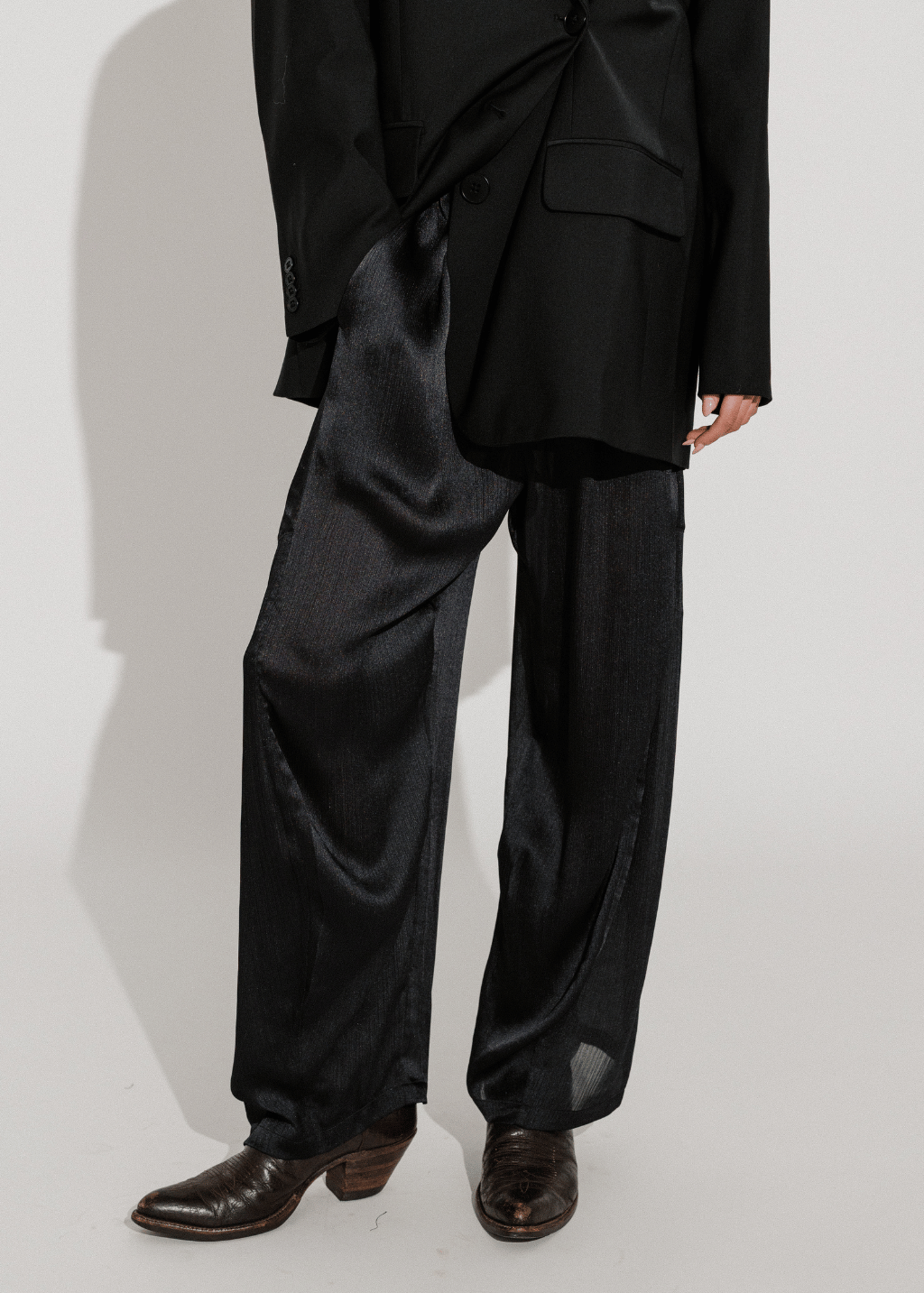 Tibi Satin Plisse Winslow Pant | Shop Tula