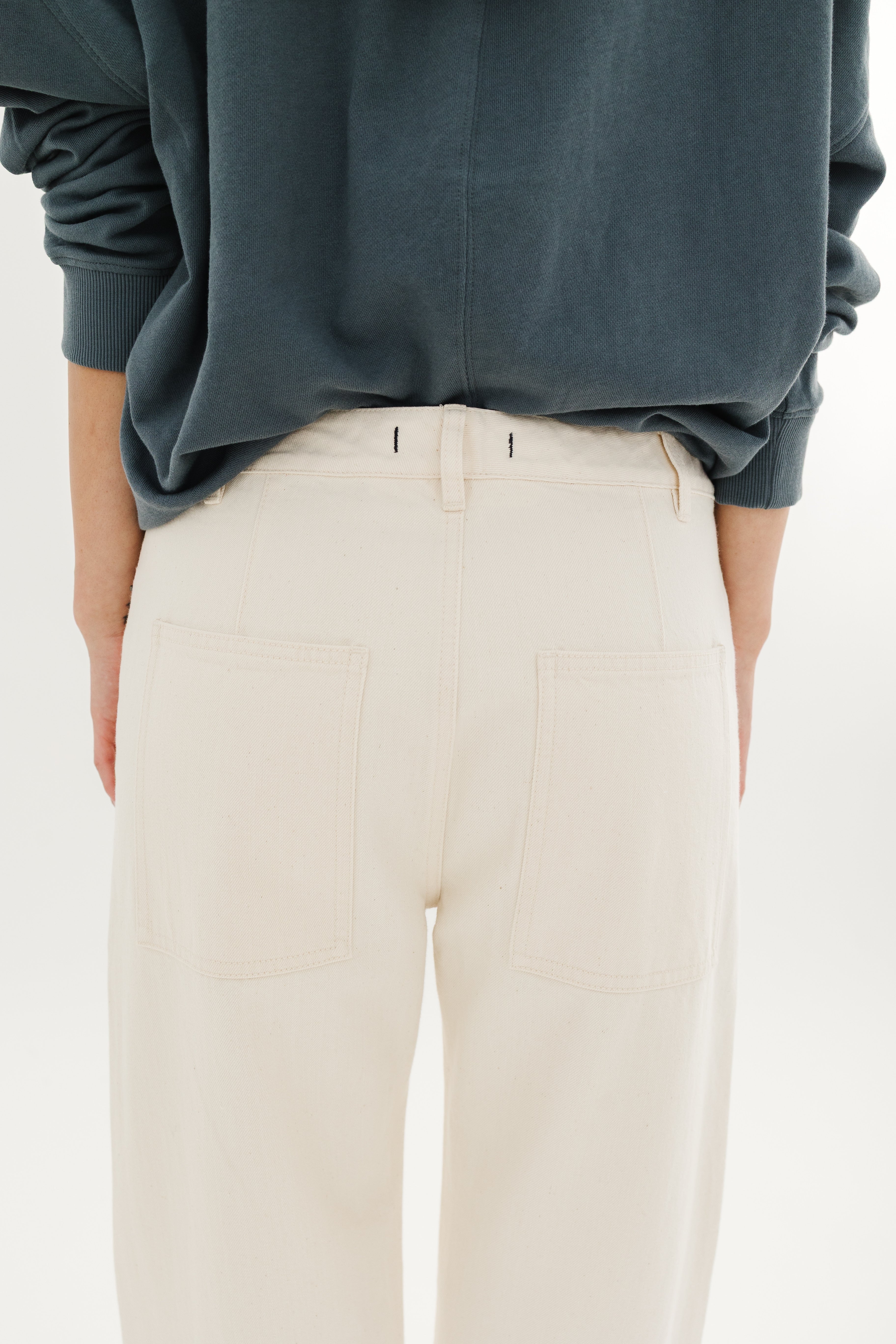 Tibi Selvedge Denim Alec Jean in Natural | Shop Tula