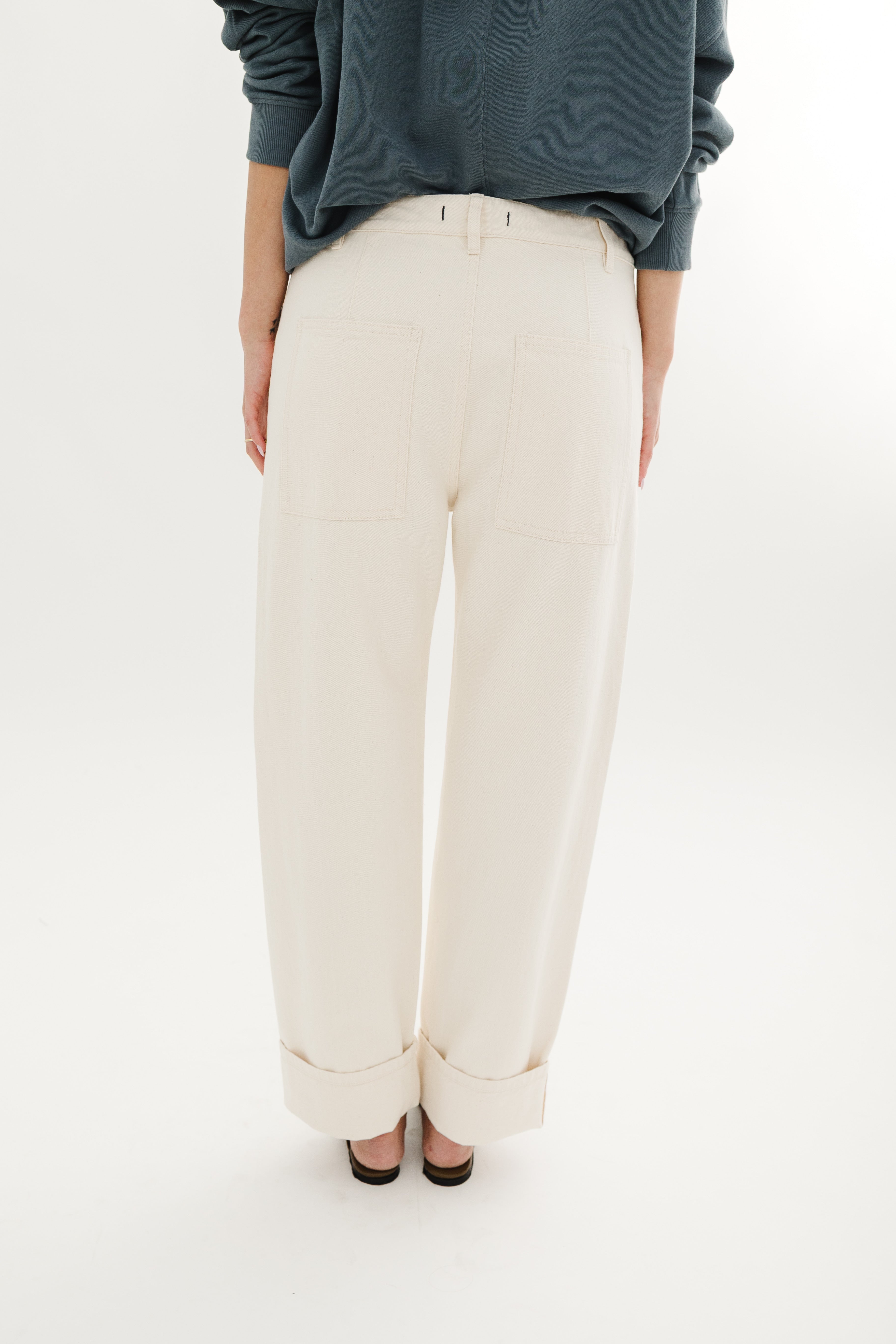 Tibi Selvedge Denim Alec Jean in Natural | Shop Tula