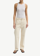 Tibi Selvedge Denim Alec Jean in Natural | Shop Tula