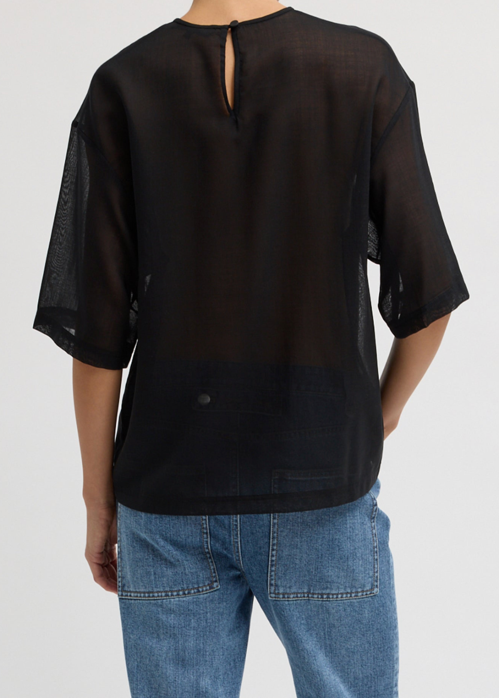 Tibi Sheer Wool Gauze Easy T | Shop Tula