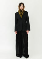 Tibi Sheer Wool Gauze Triple Pleat Pant | Shop Tula