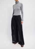 Tibi Sheer Wool Gauze Triple Pleat Pant | Shop Tula