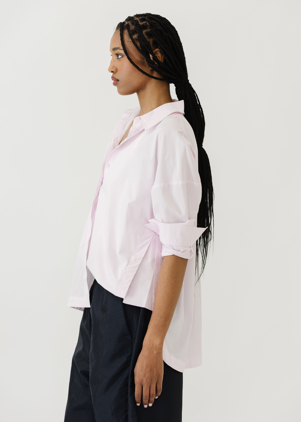 Tibi Shirting Gabe Oversized Shirt in Pink | Shop Tula