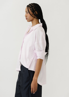 Tibi Shirting Gabe Oversized Shirt in Pink | Shop Tula