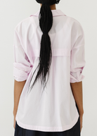 Tibi Shirting Gabe Oversized Shirt in Pink | Shop Tula