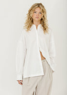 Tibi Shirting Gabe Oversized Shirt in White | Shop Tula