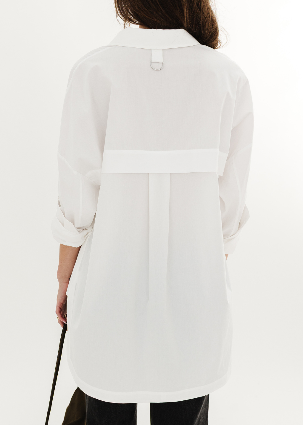 Tibi Shirting Gabe Oversized Shirt in White | Shop Tula