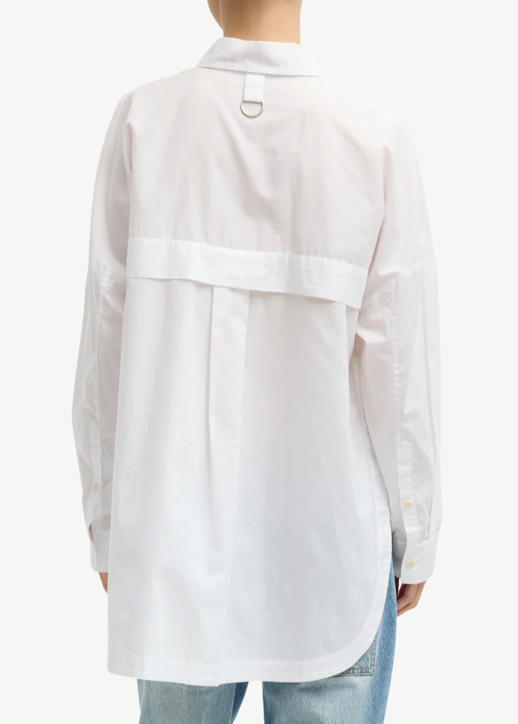 Tibi Shirting Gabe Oversized Shirt in White | Shop Tula