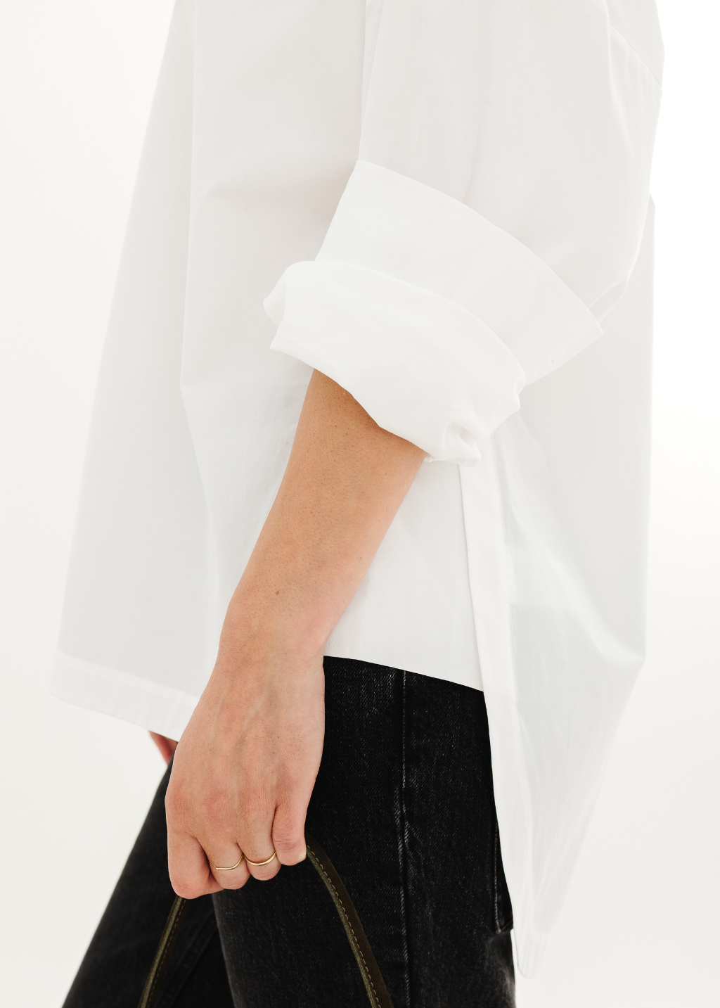 Tibi Shirting Gabe Oversized Shirt in White | Shop Tula