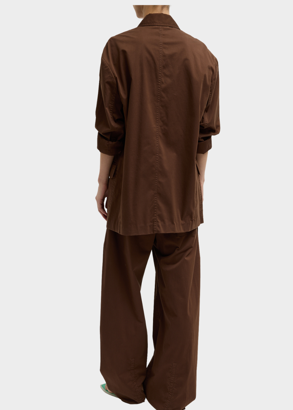 Tibi Silk Cotton Liam Blazer in Brown | Tula's Online Boutique 