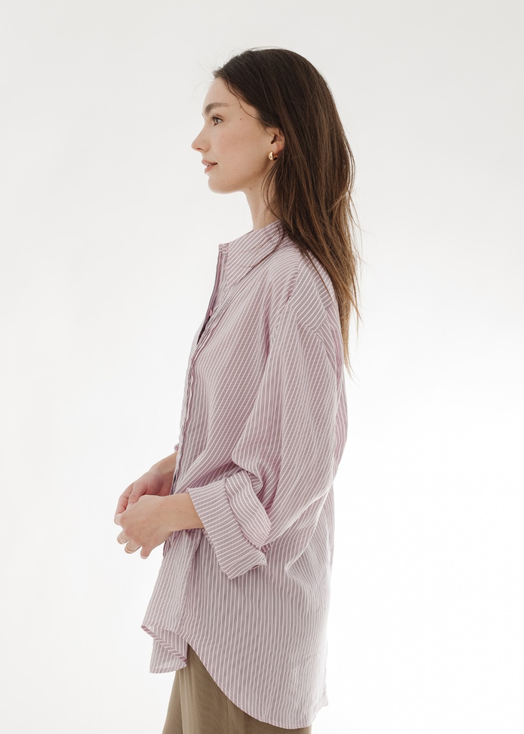 Tibi Silk Striped Pintucked Shirt | Shop Tula