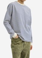 Tibi Striped Perfect T Crewneck Unisex Long Sleeve | Shop Tula