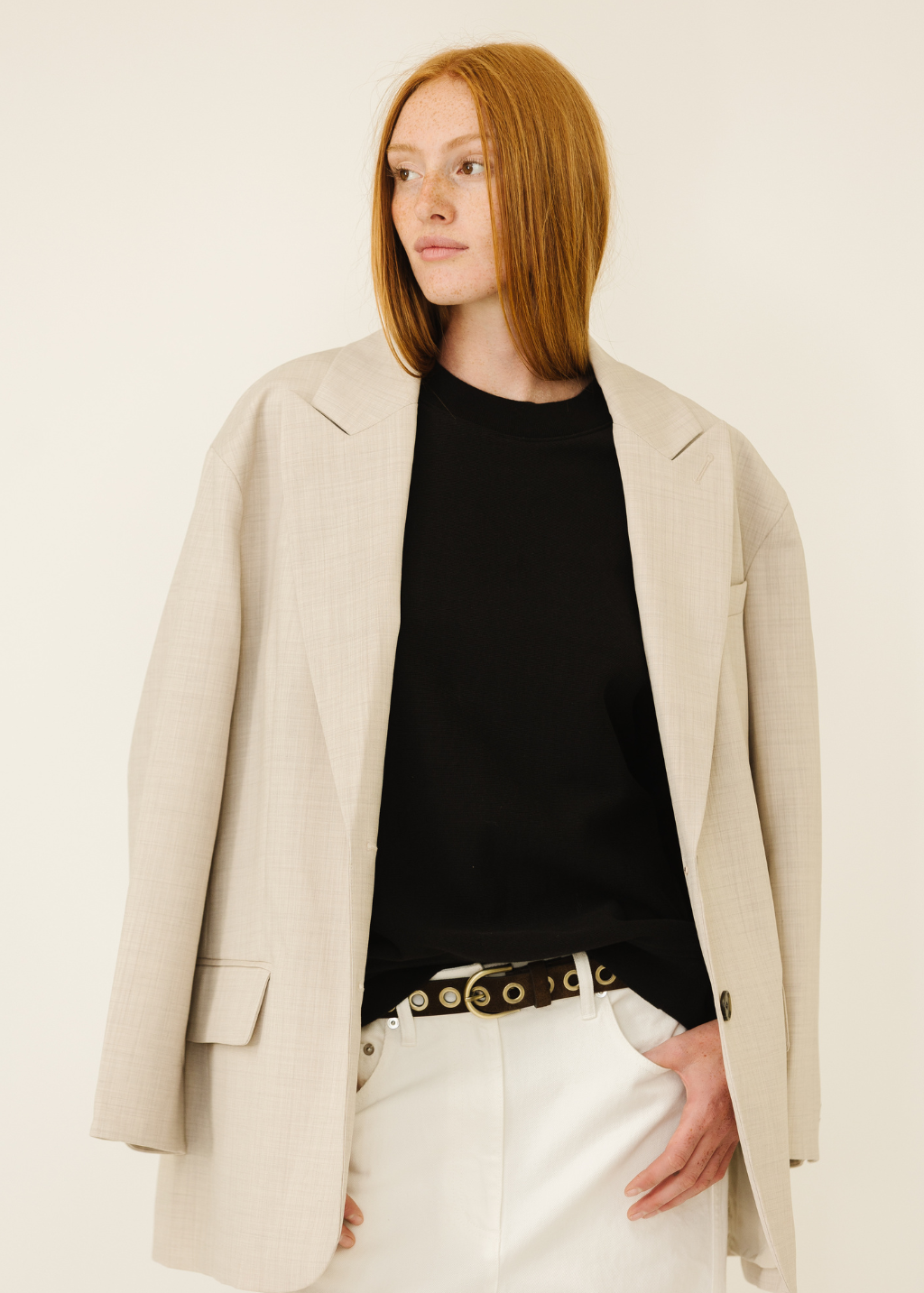 Tibi Sweatshirt Program Cocoon Crewneck Sweatshirt in Black | Shop Tula