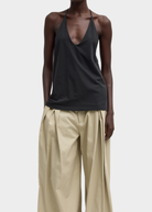 Tibi T-Shirt Program Racerback Tank in Black | Tula's Online Boutique