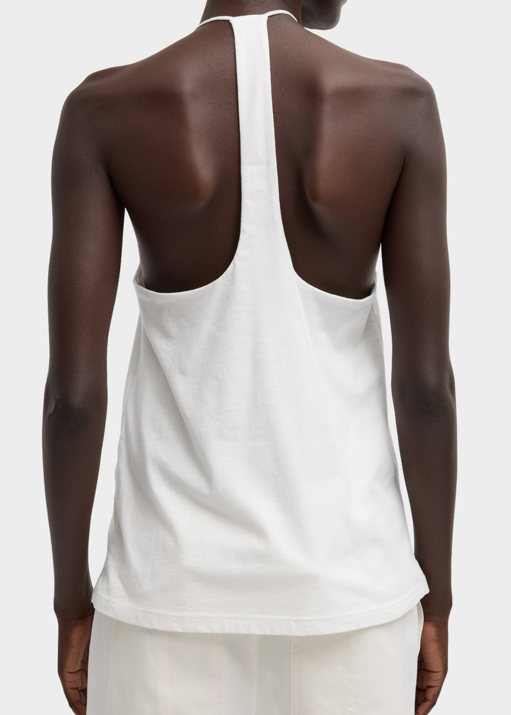 Tibi T-Shirt Program Racerback Tank in White | Shop Tula