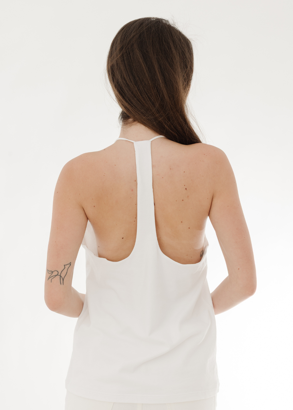 Tibi T-Shirt Program Racerback Tank in White | Shop Tula