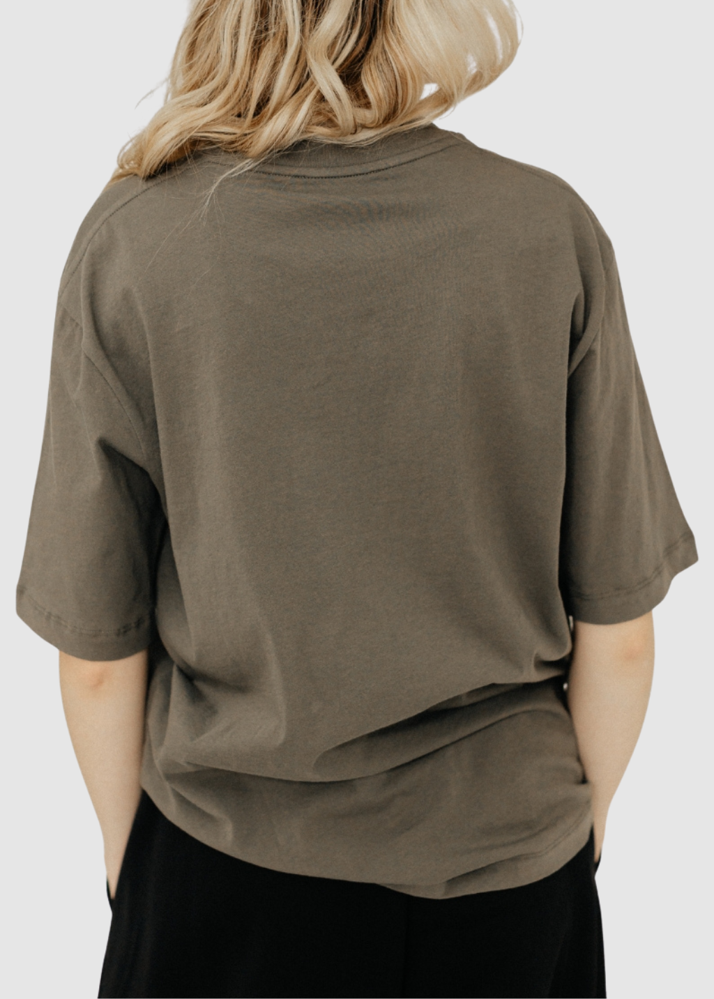 Tibi T-shirt Program Mock Neck Unisex T in Dune | Shop Tula