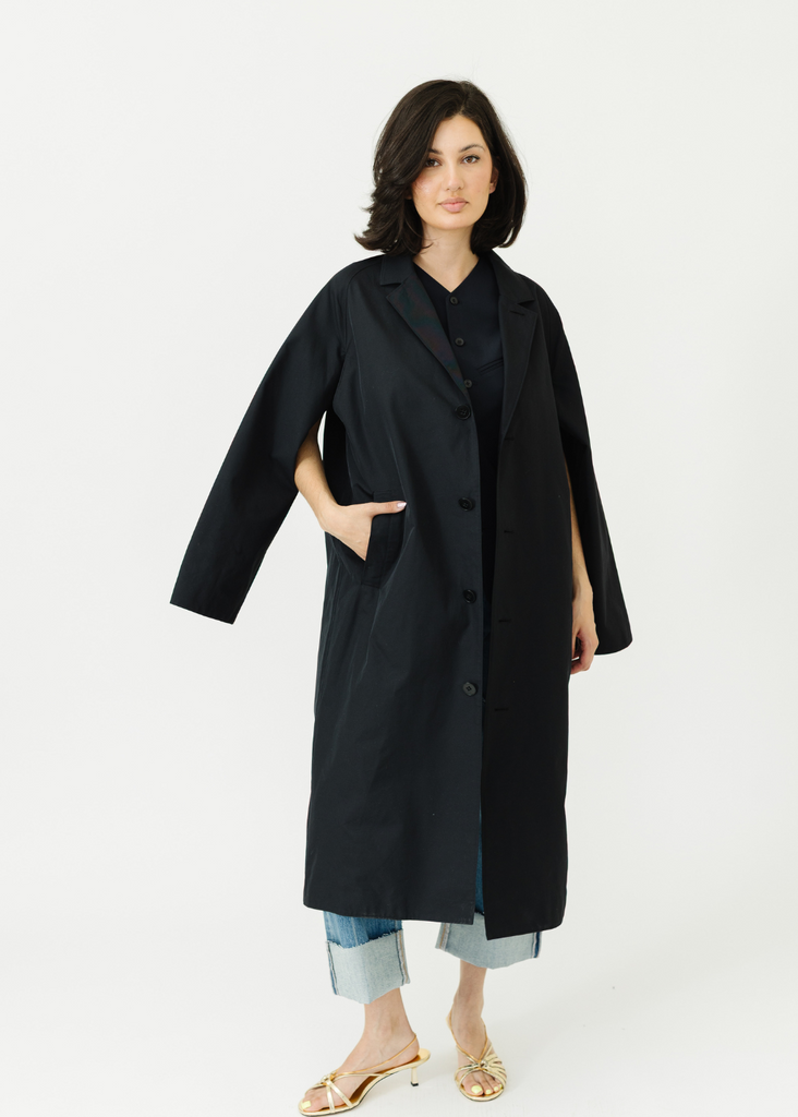 
Tibi Tech Twill Trench in Black | Tula's Online Boutique