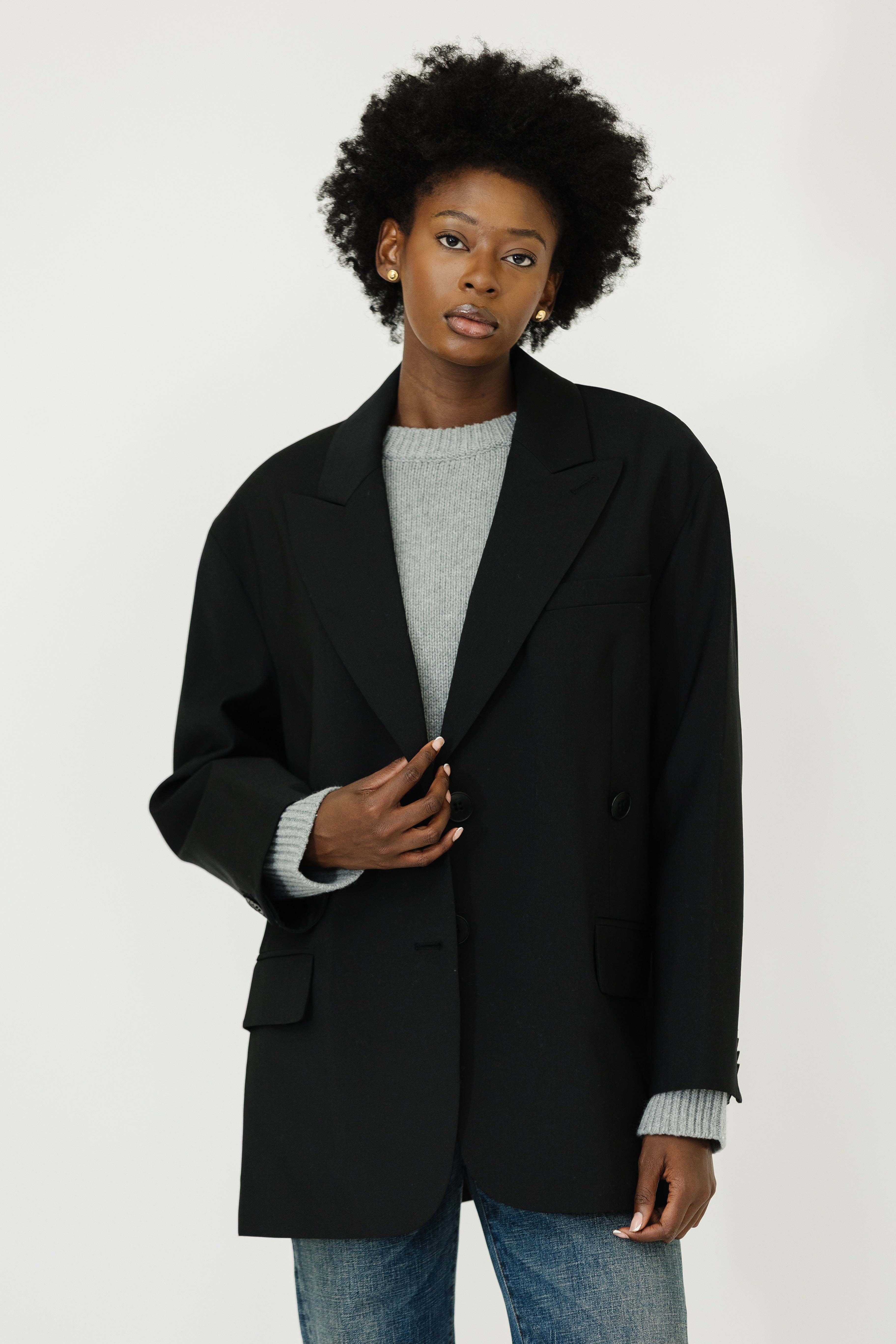Tibi Tropical Wool Liam Blazer in Black | Shop Tula – Tula Boutique