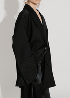 Tibi Tropical Wool Liam Blazer in Black | Shop Tula