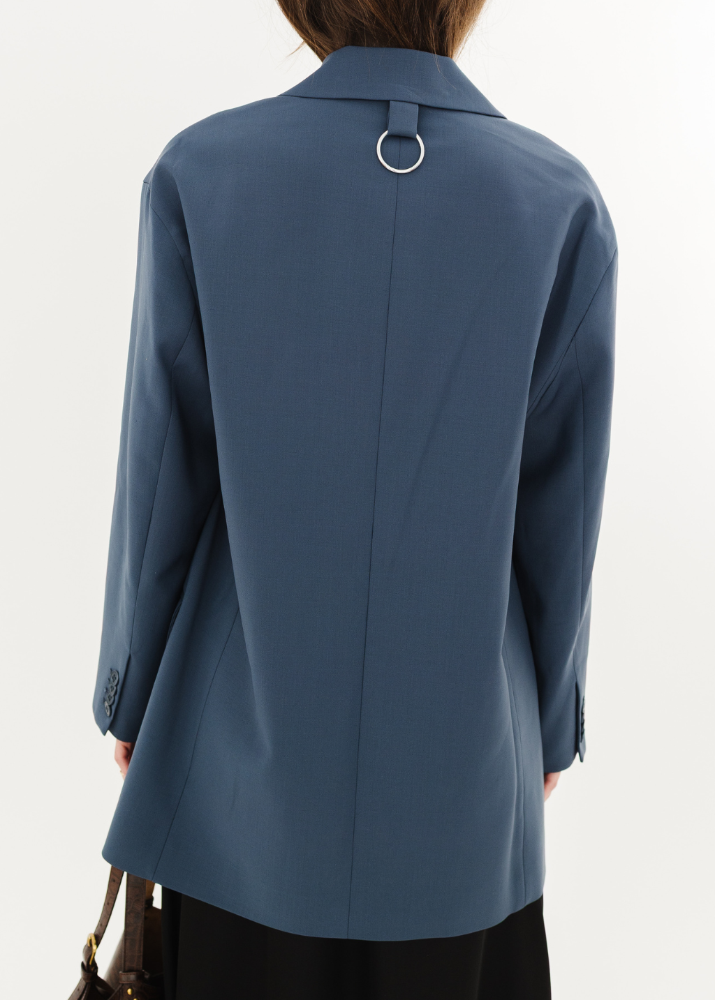Tibi Tropical Wool Liam Blazer in Blue Fog | Shop Tula