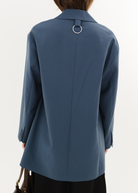 Tibi Tropical Wool Liam Blazer in Blue Fog | Shop Tula