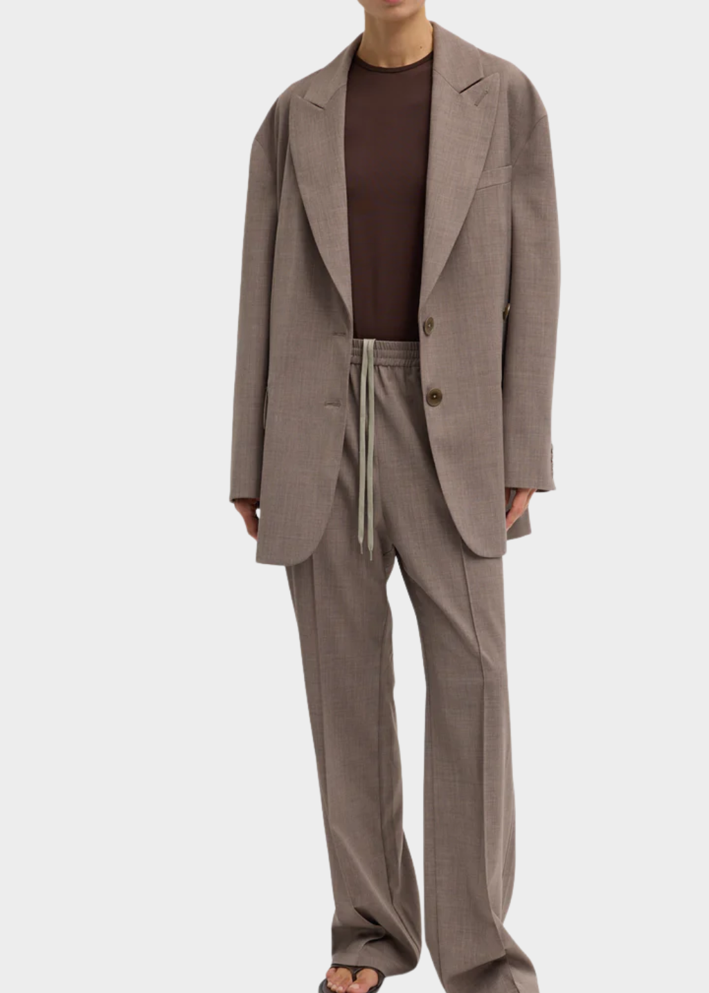 Tibi Tropical Wool Liam Blazer in Cedar | Shop Tula