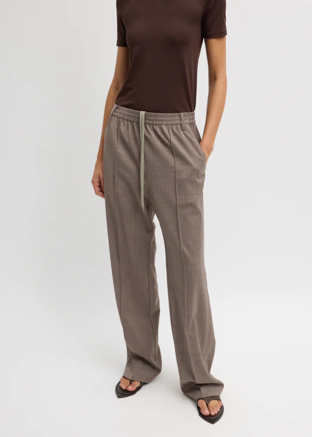 Tibi Tropical Wool Scottie Jogger | Shop Tula