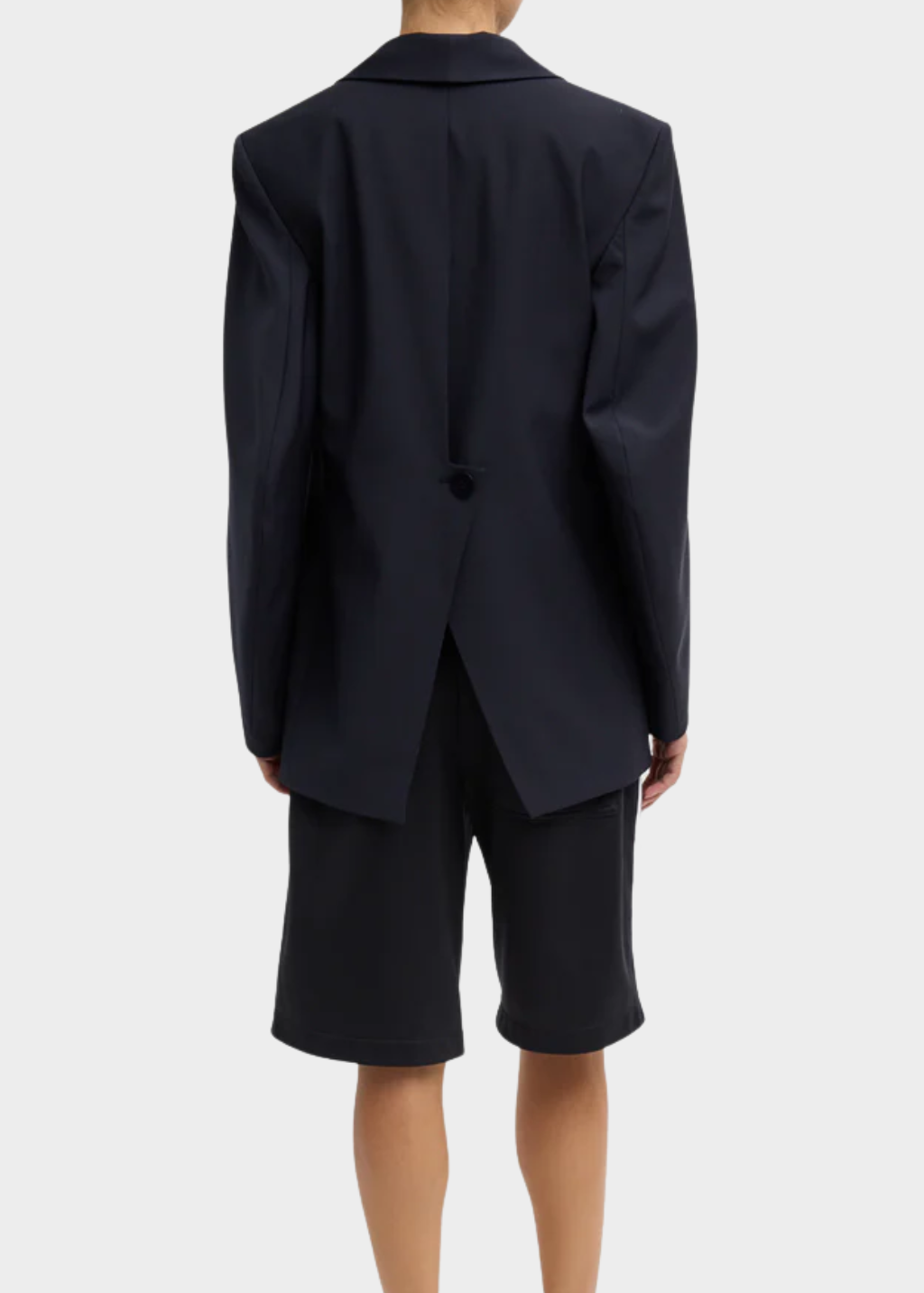 Tibi Tropical Wool Sculpted Blazer in Navy | Shop Tula