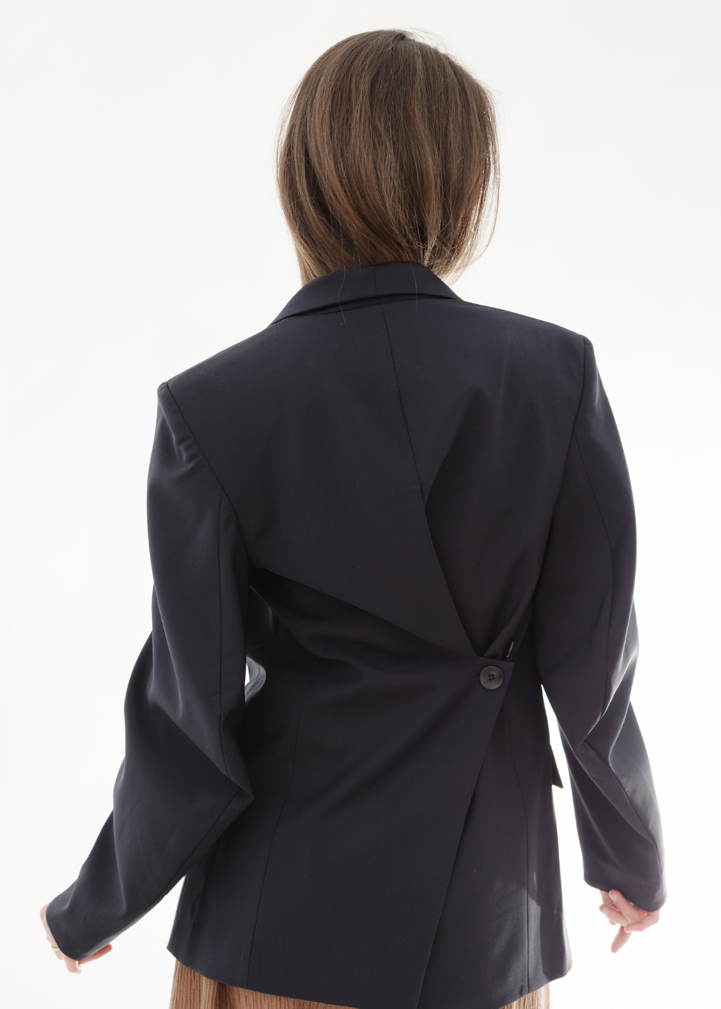 Tibi Tropical Wool Sculpted Blazer in Navy | Shop Tula