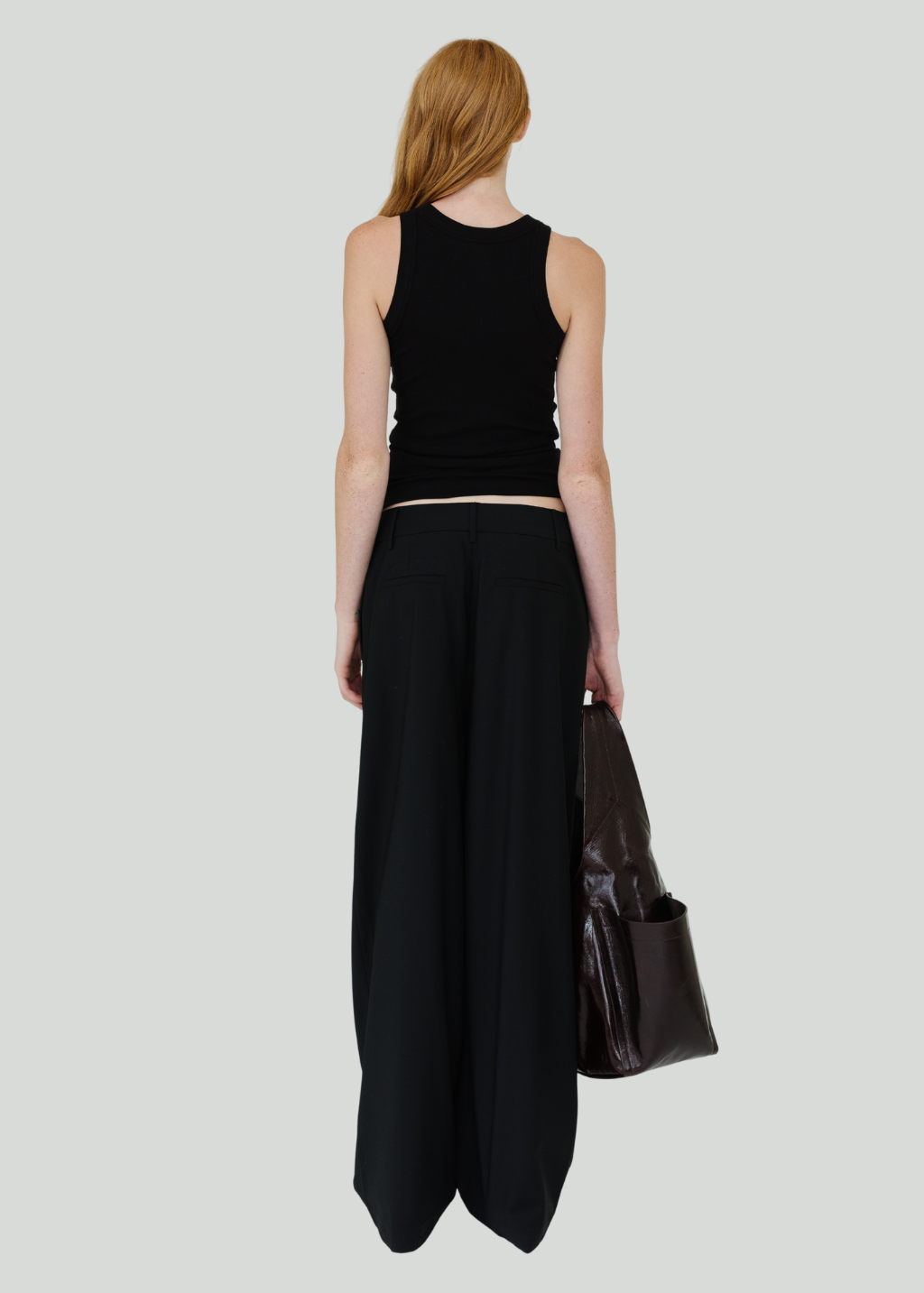 Tibi Tropical Wool Stella Pant in Black | Shop Tula