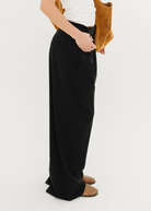 Tibi Tropical Wool Stella Pant in Black | Shop Tula