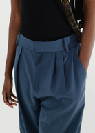 Tibi Tropical Wool Stella Pant in Blue Fog | Shop Tula