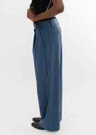 Tibi Tropical Wool Stella Pant in Blue Fog | Shop Tula