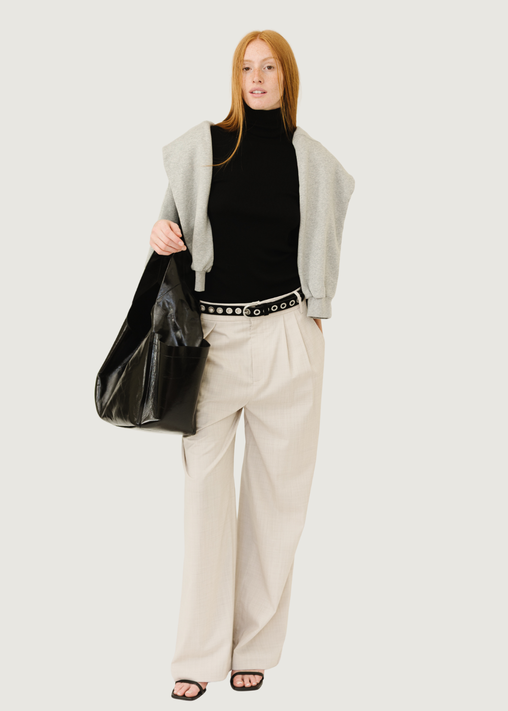 Tibi Tropical Wool Stella Pant in Oatmeal | Shop Tula