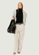 Tibi Tropical Wool Stella Pant in Oatmeal | Shop Tula