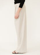 Tibi Tropical Wool Stella Pant in Oatmeal | Shop Tula