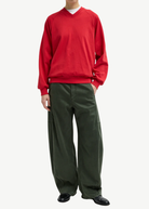 Tibi Twill Sid Pant in Army Green | Shop Tula