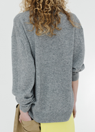 Tibi Washable Cashmere Easy V-Neck Sweater in Heather Grey | Shop Tula