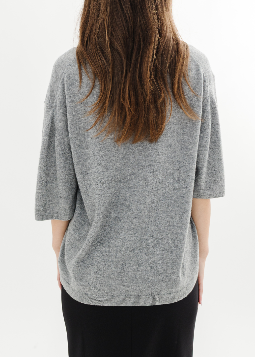 Tibi Washable Cashmere Oversized Easy T in Grey | Shop Tula