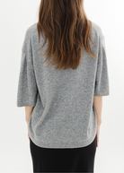 Tibi Washable Cashmere Oversized Easy T in Grey | Shop Tula