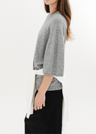 Tibi Washable Cashmere Oversized Easy T in Grey | Shop Tula