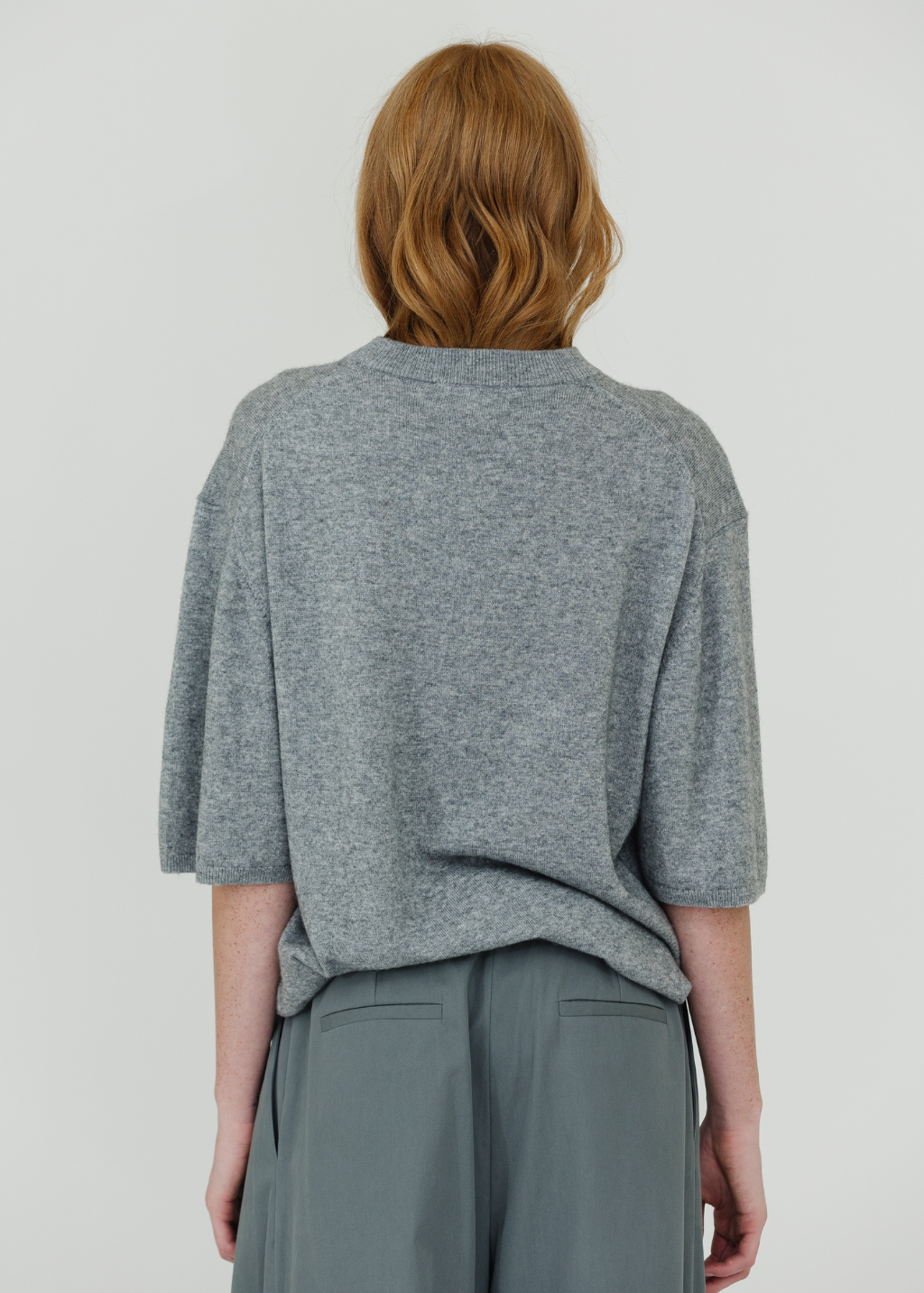 Tibi Washable Cashmere Oversized Easy T in Heather Grey | Shop Tula